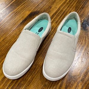 Dr. Scholls beige suede flat sneakers
